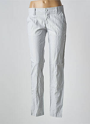 Pantalon droit fermeture zippée sous rabat boutonné taille normale beige FREEMAN T.PORTER femme