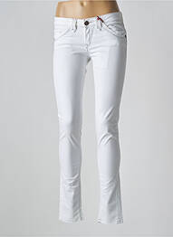 Jeans coupe slim taille basse taille basse blanc FIVE PM femme