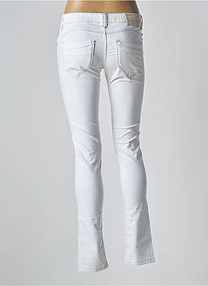 Jeans coupe slim stretch taille basse blanc FIVE PM femme