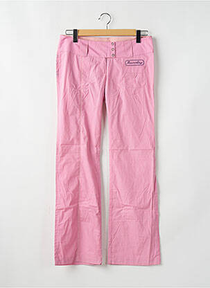 Pantalon droit tissage popeline taille normale rose BE YOU K femme