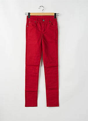 Jeans coupe slim tissage brut taille normale rouge CHEAP MONDAY femme