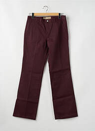 Pantalon droit fermeture zippée sous rabat boutonné violet FREEMAN T.PORTER femme
