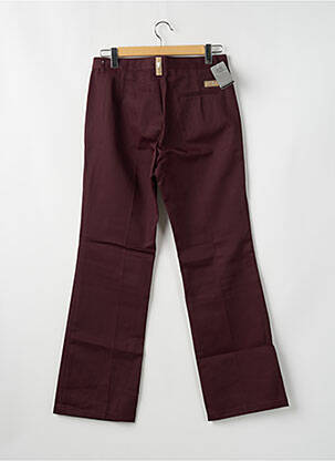 Pantalon droit fermeture zippée sous rabat boutonné violet FREEMAN T.PORTER femme