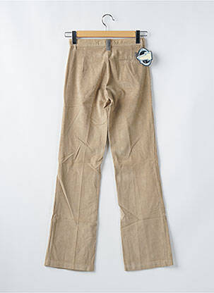Pantalon droit fermeture zippée sous rabat boutonné taille normale beige FREEMAN T.PORTER femme