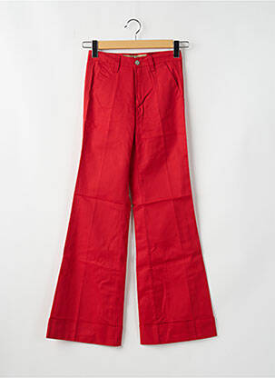 Pantalon chino tissage popeline taille normale rouge FREEMAN T.PORTER femme