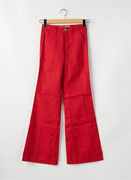 Pantalon chino tissage popeline taille normale rouge FREEMAN T.PORTER femme