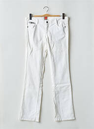 Pantalon droit tissage popeline taille basse blanc KAPORAL femme