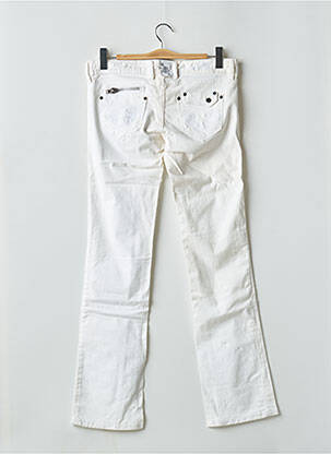 Pantalon droit tissage popeline taille basse blanc KAPORAL femme