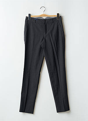 Pantalon chino broderie galons latéraux taille normale gris LEON & HARPER femme