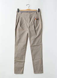 Pantalon chino tissage popeline taille normale gris LEON & HARPER femme