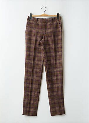 Pantalon chino taille normale taille normale marron LEON & HARPER femme