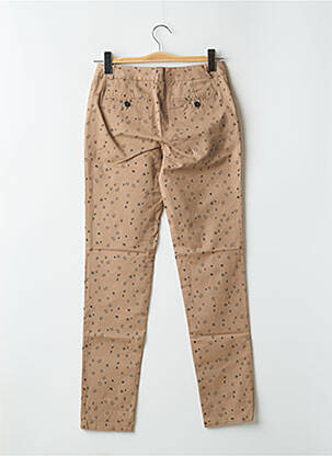 Pantalon chino tissage popeline taille normale beige LEON & HARPER femme