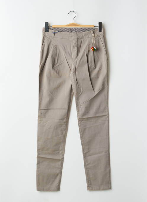 Pantalon chino gris LEON & HARPER pour femme