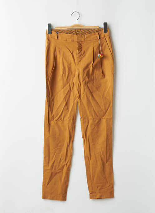 Pantalon chino jaune LEON & HARPER pour femme