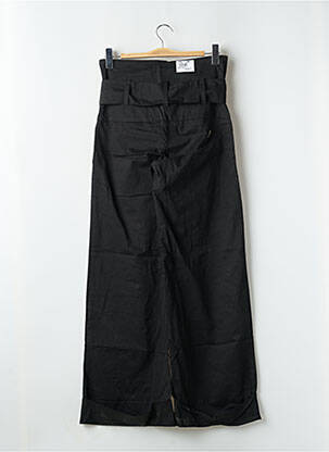 Pantalon droit tissage popeline taille normale noir GOODVIBES femme