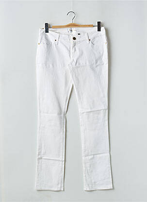 Jeans coupe slim stretch taille normale blanc GUESS femme
