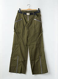 Pantalon droit tissage popeline taille normale vert LA BRIGADA INTERNACIONAL femme
