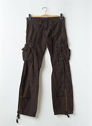 Pantalon cargo coupe droite taille normale marron LE TEMPS DES CERISES femme