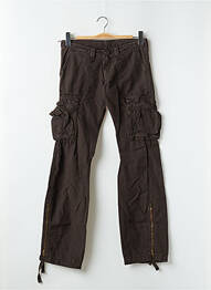 Pantalon cargo coupe droite taille normale marron LE TEMPS DES CERISES femme