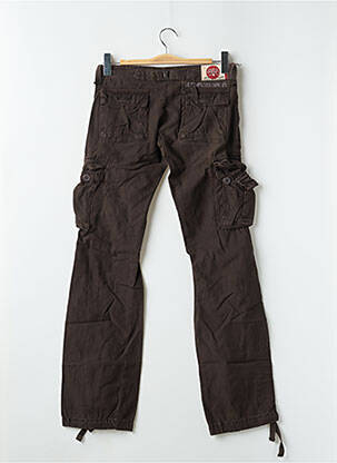 Pantalon cargo coupe droite taille normale marron LE TEMPS DES CERISES femme