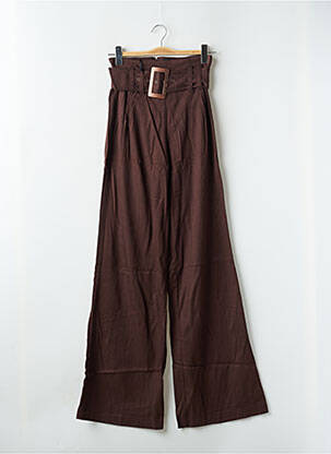 Pantalon droit tissage popeline taille normale marron MISS SIXTY femme