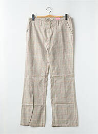 Pantalon chino tissage popeline taille normale beige MOGUL femme