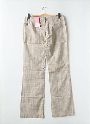Pantalon chino tissage popeline taille normale beige MOGUL femme
