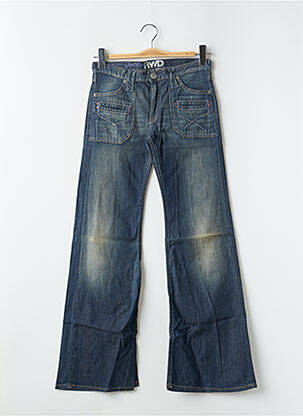 Jeans coupe droite taille normale taille normale bleu RWD femme