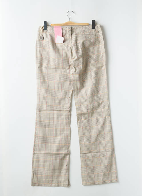 Pantalon chino tissage popeline taille normale beige MOGUL femme