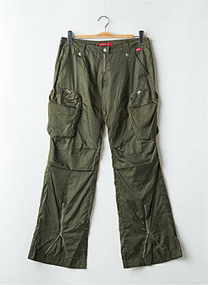 Pantalon cargo coupe droite taille basse vert MISS SIXTY femme