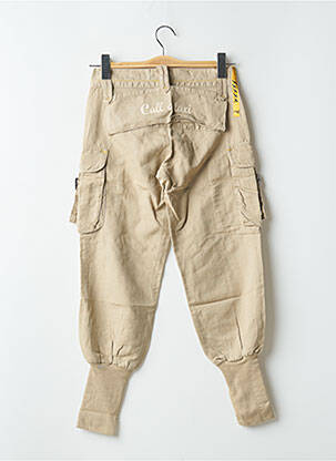 Pantalon 7/8 tissage popeline taille basse beige SCHOOL RAG femme