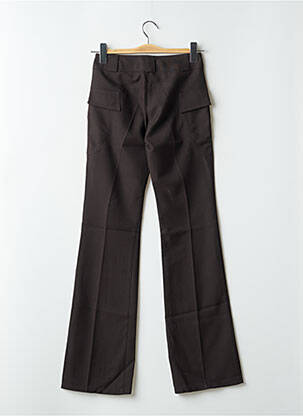 Pantalon flare taille à pinces marron TIM BARGEOT femme