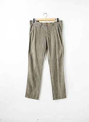Pantalon chino fermeture zippée sous rabat boutonné taille normale gris SCOTCH & SODA femme