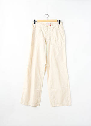 Pantalon droit tissage popeline taille normale beige TEDDY SMITH homme