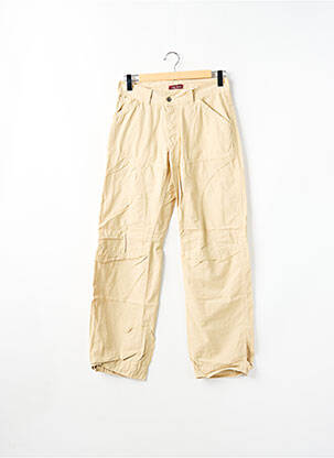 Pantalon droit tissage popeline taille normale beige TEDDY SMITH homme