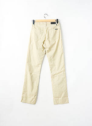 Pantalon slim tissage popeline taille haute beige TEDDY SMITH homme