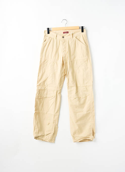Pantalon droit tissage popeline taille normale beige TEDDY SMITH homme