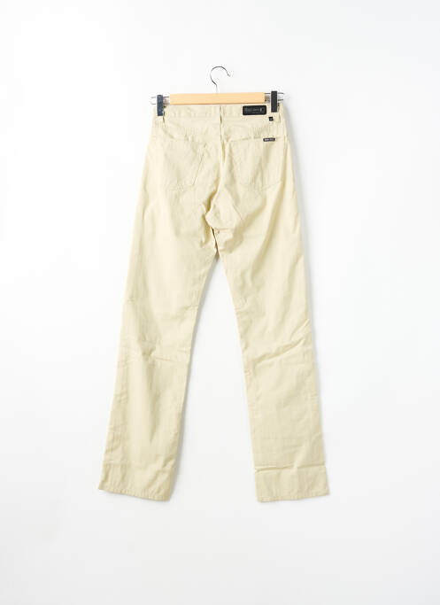 Pantalon slim tissage popeline taille haute beige TEDDY SMITH homme