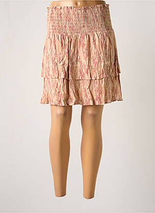 Jupe mi-longue doublure textile rose YAYA femme