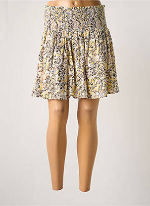 Jupe courte coupe évasée jaune YAYA femme