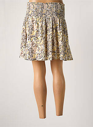 Jupe courte coupe évasée jaune YAYA femme