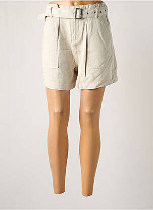 Short fermeture zippée sous rabat boutonné taille normale beige GARCIA femme