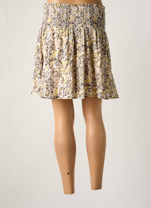 Jupe courte coupe évasée jaune YAYA femme