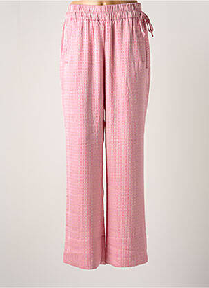 Pantalon chino tissage popeline taille normale rose YAYA femme