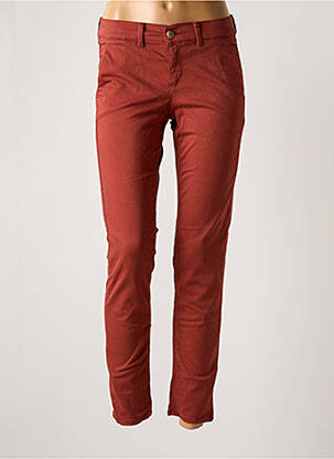 Jeans coupe slim stretch taille normale rouge HAPPY femme