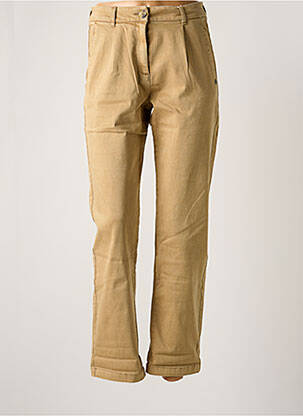 Pantalon chino tissage popeline taille normale beige GARCIA femme