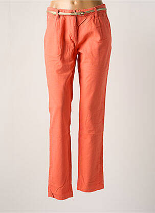 Pantalon chino tissage popeline taille normale rose LOLA ESPELETA femme