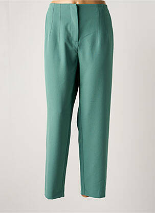 Pantalon droit tissage crêpe taille normale vert GARCIA femme
