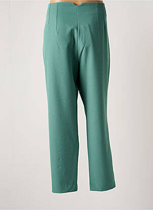 Pantalon droit tissage crêpe taille normale vert GARCIA femme