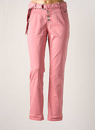 Jeans coupe slim stretch taille normale rose RED BUTTON femme